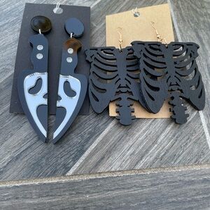 Knife and rib cage earrings NEW